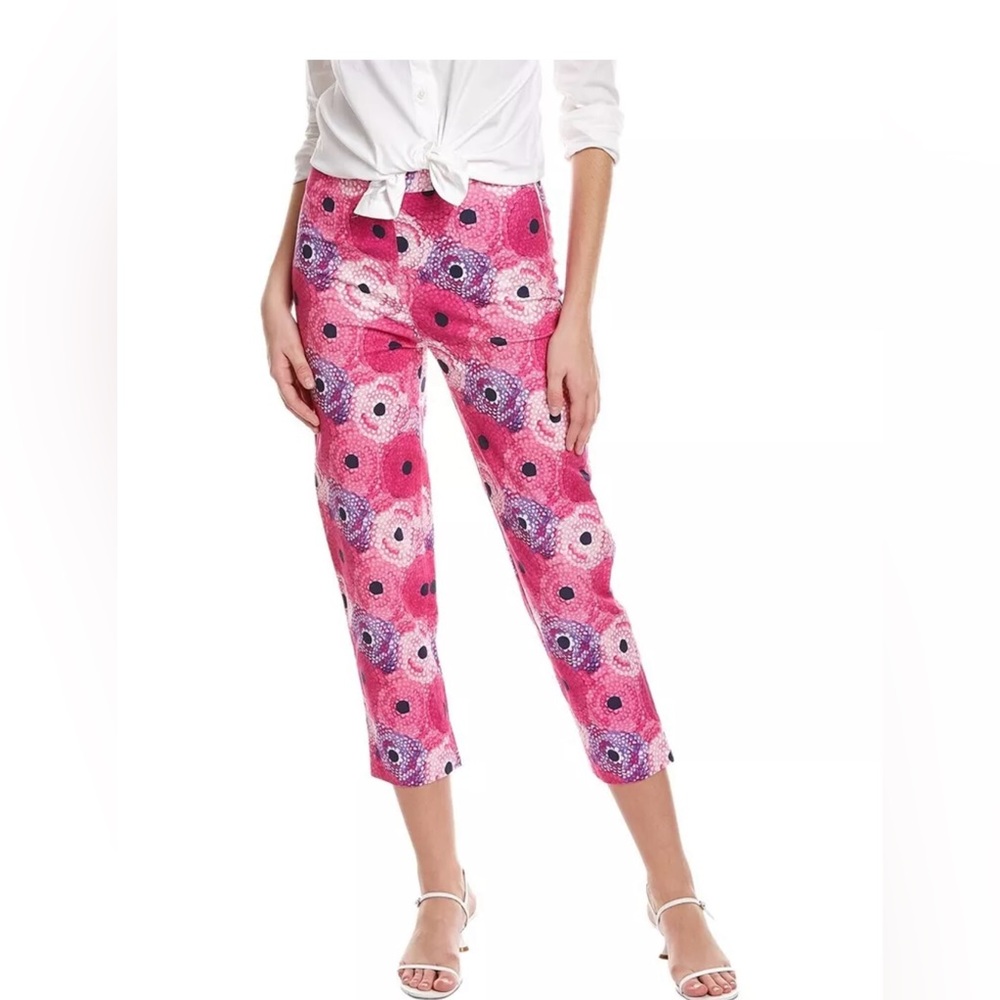 Frances Valentine Lucy Barberton  Pant Pink/Multi Daisy Cotton Lycra NWT Size 18